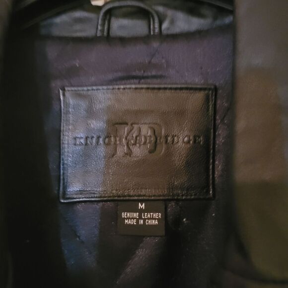 Knights Bridge Mens Leather Jacket, M - Picture 4 of 5